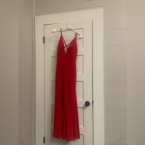 Chic Scarlet Evening Gown